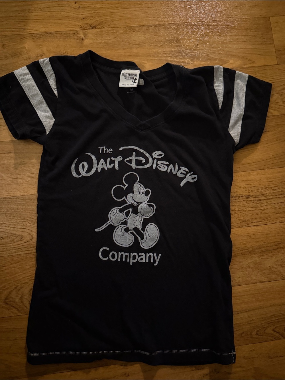 Disney Black Mickey Graphic V-Neck Tee